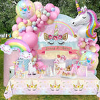 132PCS Rainbow Unicorn Balloon Arch Wreath Kit