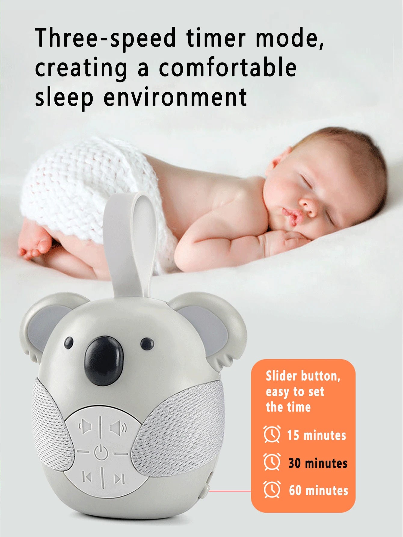 Baby White Noise & Lullaby Sound Machine,Baby Sound Machine,Portable Baby Soother, Stroll & Go, Owl,Portable White Noise Machine
