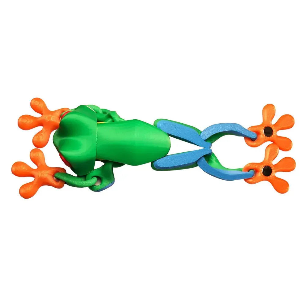 3D Printing Simulation Tree Frog Joint Movable Frog Ornaments Kitchen Home Decoration Office Animal Desk Toy Refrigerator Magnet