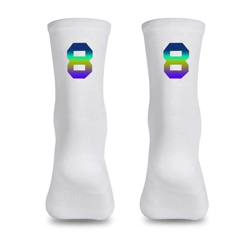 WEST BIKING Professional Cycling Breathable Socks Bicycle Racing Compression Socks Men Soccer Basketball Sports Reflective Socks