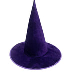 Halloween Witch Hat Flannel Wizard Costume Hat for Parties