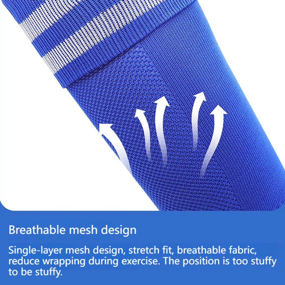 1Pair Knee Over Football Leg Guards Socks Breathable Comfort Calf Long Sock Adult Children Soccer Sports Shin Guards Leg Covers
