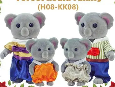 Forest Animal 1/12 Dollhouse Furniture Bedroom Kitchen Bathroom Set Miniature Simulation Dolls Accessories DIY Toys Girls