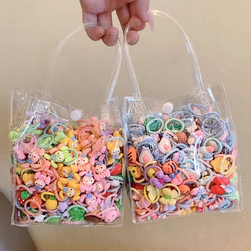 Children's Rubber Band Does Not Hurt The Hair Elastic Girl Head Rope Small Tie Hair Chirp Scrunchies Headdress Baby Accessories