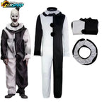 Art The Clown Cosplay Movie Terrifier 2 Art The Clown Cosplay Costume Jumpsuit Mask Halloween Costumes Mask for Men Women