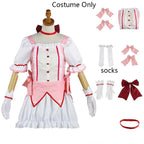 Kaname Madoka Cosplay Costume Anime Madok Magica Homura Uniform Dress with Choker Gloves Socks Halloween Outfits