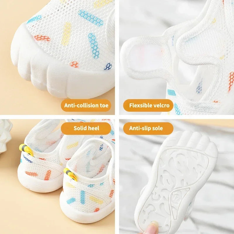 Kids Air Mesh Sandals Lightweight First Walker Shoes for Toddlers