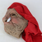 Funny Smoking Granny Old Nana Latex Mask Lady Grandma With Wrinkled Face and Red Scarf Masks Halloween Party Costume Props