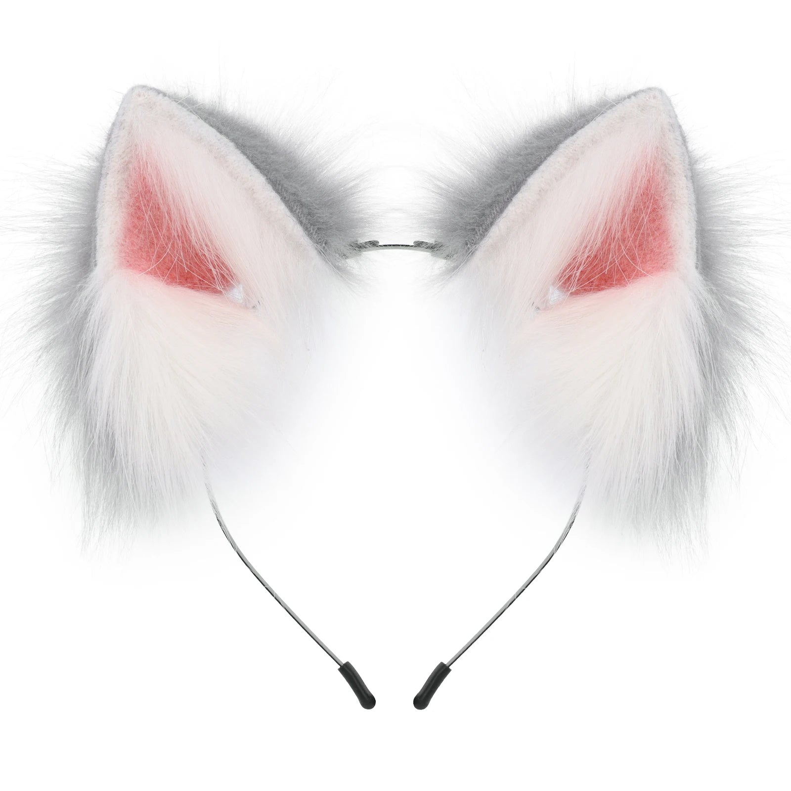 Handmade Faux Fur Animal Ears Headband Furry Cat Fox Ear Hairhoop Headwear Costume Accessory for Cosplay Masquerade