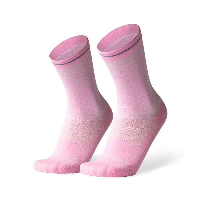 INBIKE Summer Cycling Socks Men Sports Compression Running Socks Biking Socks Crew Length Breathable Basketball Football Socks