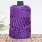 Summer Crochet Yarn Ice Rope 3mm Thread For Hand Knitting Bag Sun Hats Shoes Woven DIY Hook Cushion Silk Medium Thick About 200m