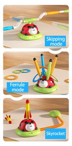 Ladybug Sport Entertainment Game Toy Multifunction Rope Skipping Machine Ferrule Jump Rocket Launcher Outdoor Educational