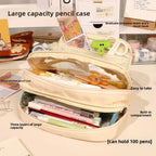 Large Capacity Simple and Versatile Japanese Pencil Case Stationery Box for Female Primary School Students, Junior High School S