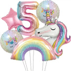 Kids Girls Unicorn Birthday Party Decoration Plate Cup Happy 1st Unicorn 3D Balloon Kid Favors Gift Wedding Baby Shower Supplies