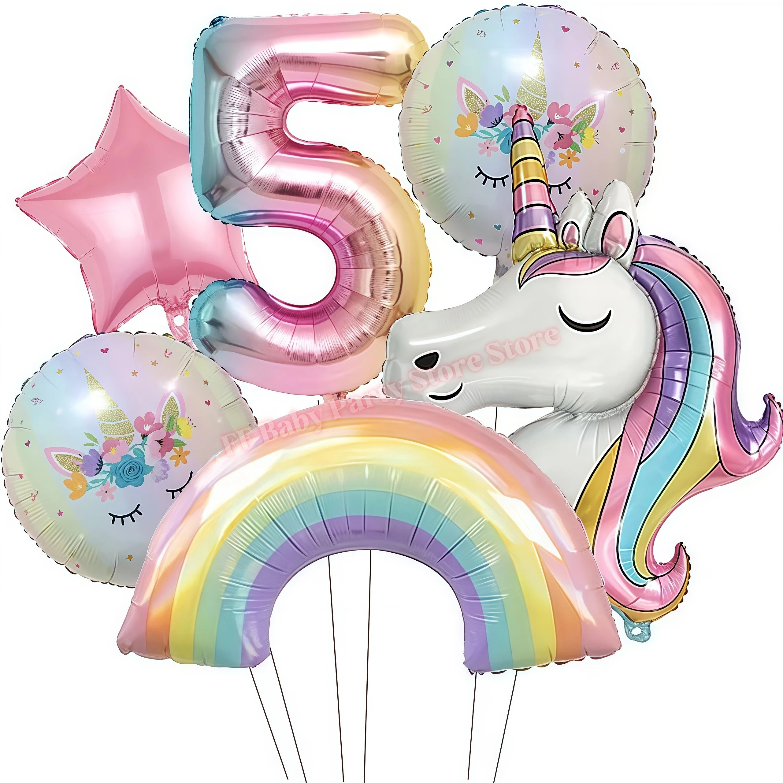 Kids Girls Unicorn Birthday Party Decoration Plate Cup Happy 1st Unicorn 3D Balloon Kid Favors Gift Wedding Baby Shower Supplies
