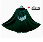 Anime Attack Cloak Shingeki No Kyojin Scouting Legion Cosplay Costume Cos Green Cape Mens Clothes Cosplay Costume Women