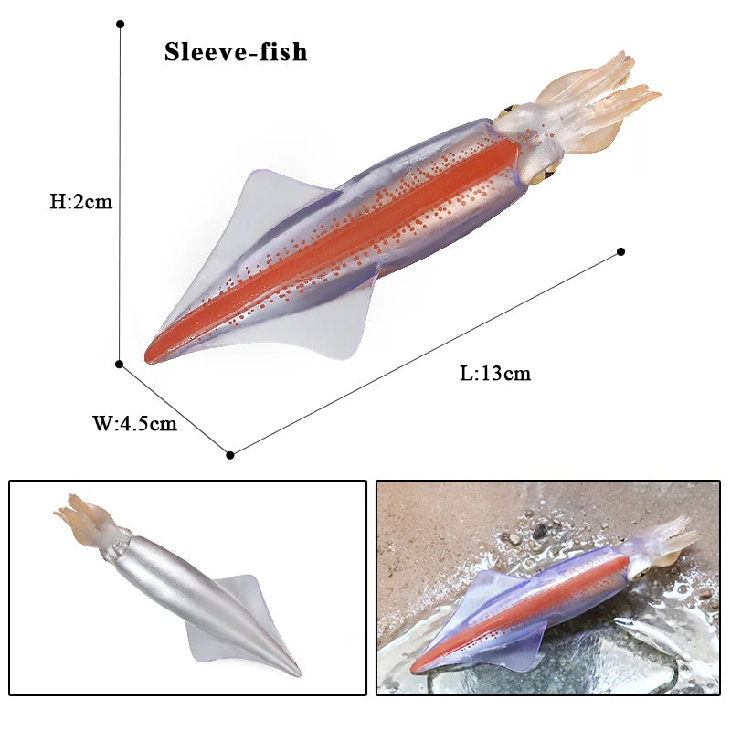 Oenux Marine Molluscs Model Simulation Squid Octopus Growth Cycle Action Figure Sealife Animals Education Collection Kids Toy