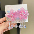 Children's Hanfu Headdress Flower Tassel Ancient Style Clip Hair Accessories Chinese Style Little Girl Tassel Girl Hairpin