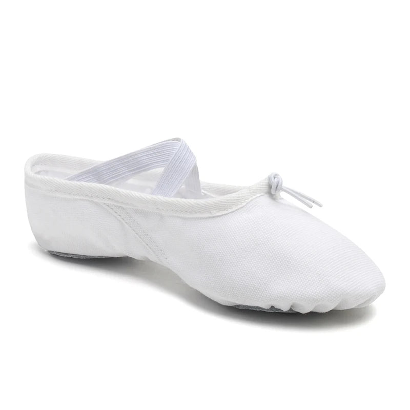 Canvas Ballet Shoes Split Sole Dance Slippers for Kids Adults