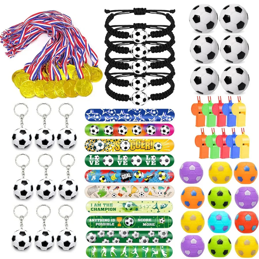 Soccer Party Favors Football Theme Bracelets Keychain Pin Ball Maze Game Gifts  Birthday Party Pinata Fillers Christmas Gift