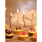 6/12/48pcs/1case Birthday Candles Spiral Cake Candles  Long Thin Cake Candles For Wedding Party And Cake Decoration