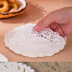 150Pcs Kitchen Fried Food Special Flower Bottom Paper Oil-absorbing Paper Baking Cake Pizza Snack Round Household Lace Paper Pad