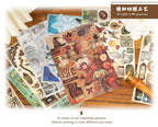 TIANZI 30/60 Sheets Cute Die cut Stickers book Retro Cartoon Handmade Scrapbooking Handbook Material Phone Stickers Kids Gift