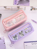 Prism Pencil Case Large Capacity Student Stationery Case Pencil Bag High Value Stationery Bag Multi-function Pencil Case