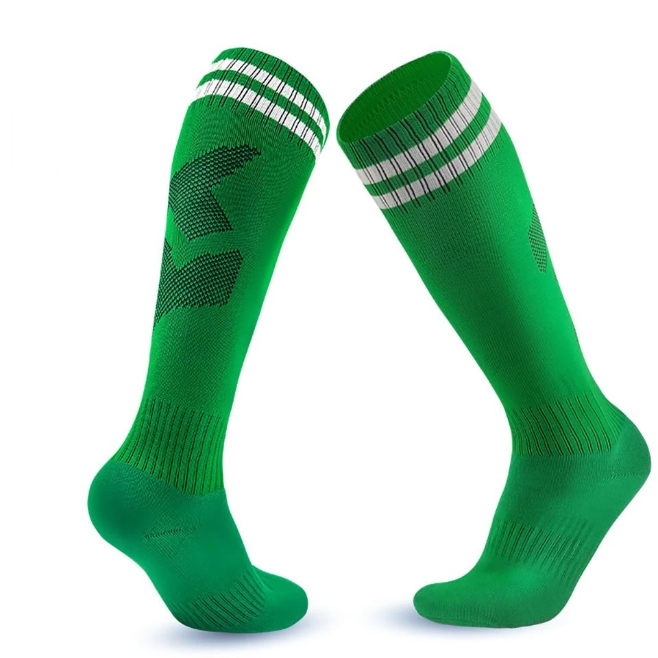 Loogdeel Soccer Socks Stretchy Compression Knee High Tube Socks Men Women Teens Kid Breathable Football Athletic Sports Socks