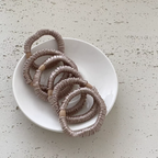 3PC High-level Ice Silk Soft Fabric High Elasticity Hair Ties Rope Accessories for Women Girls Ponytail Holder Korean