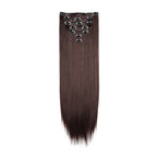 WIGSIN 24Inch Synthetic 7Pcs/set Long Straight Hair Extension 16Clips Hairstyle Black Blonde Hairpiece for Women