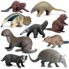 Oenux Realistic Wildlife Animal Model Beaver Badger Wolverine Anteater Pangolin Figurine  Simulation Cognitive Educational Displ