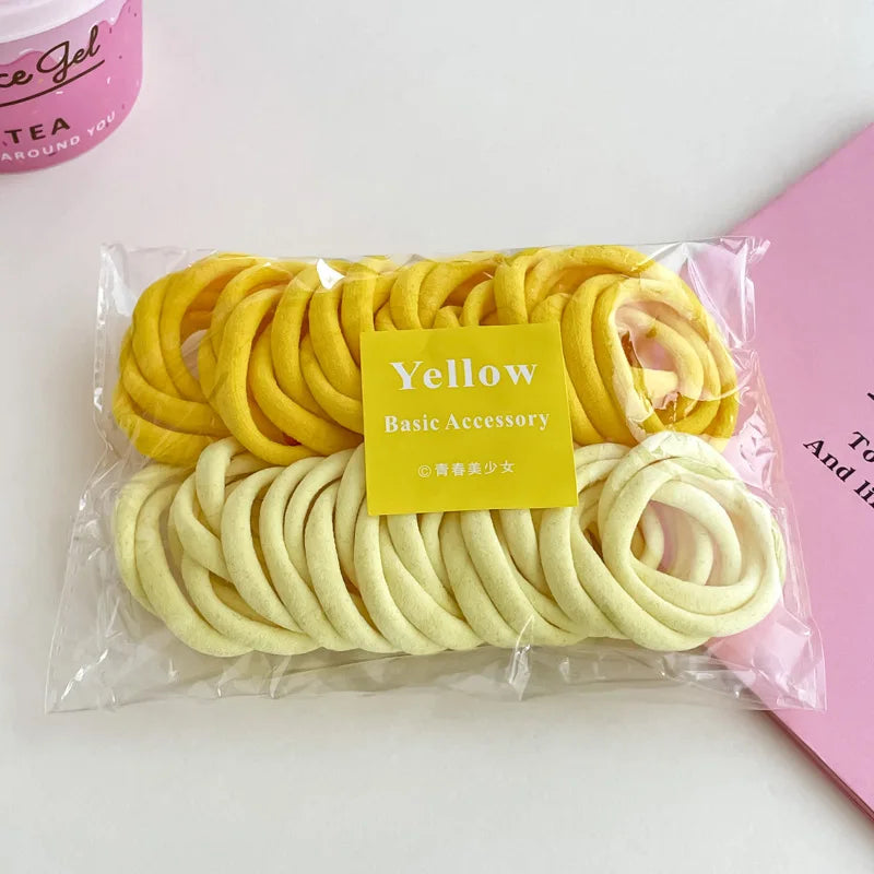 50/Set Colorful Elastic Hair Bands Children Girl Ponytail Holder Elastic Rubber Bands For Women Hair Accessories Headband