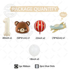 63pcs Unicorn Theme Balloon Set Cream White Number 1-9 Balloons for Birthday Party Room Decoration Balloon Supplies