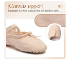 Canvas Ballet Shoes Split Sole Dance Slippers for Kids Adults