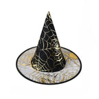 Witch Hat Halloween Decoration Supplies Witch Hat Children Adult Prom Party Dress Up Mesh Wizard Magics Hat for Party