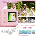 Children Instant Print Digital Camera Photo Color Label Thermal Print Camera for Kids 3-12 Age Best Birthday Festive Gifts