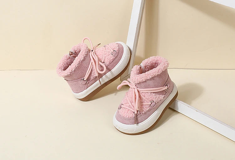 GT-CECD New Autumn/Winter Baby Boots Warm Plush Rubber Sole Toddler Kids Sneakers  Infant Shoes Fashion Little Boys Girls Boots