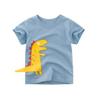 OLEKID 2025 Summer Children Boys Clothing Printed Cartoon Boys T-Shirts 2-8 Years Kids Baby Boy Tops Short Sleeve Toddler Tees