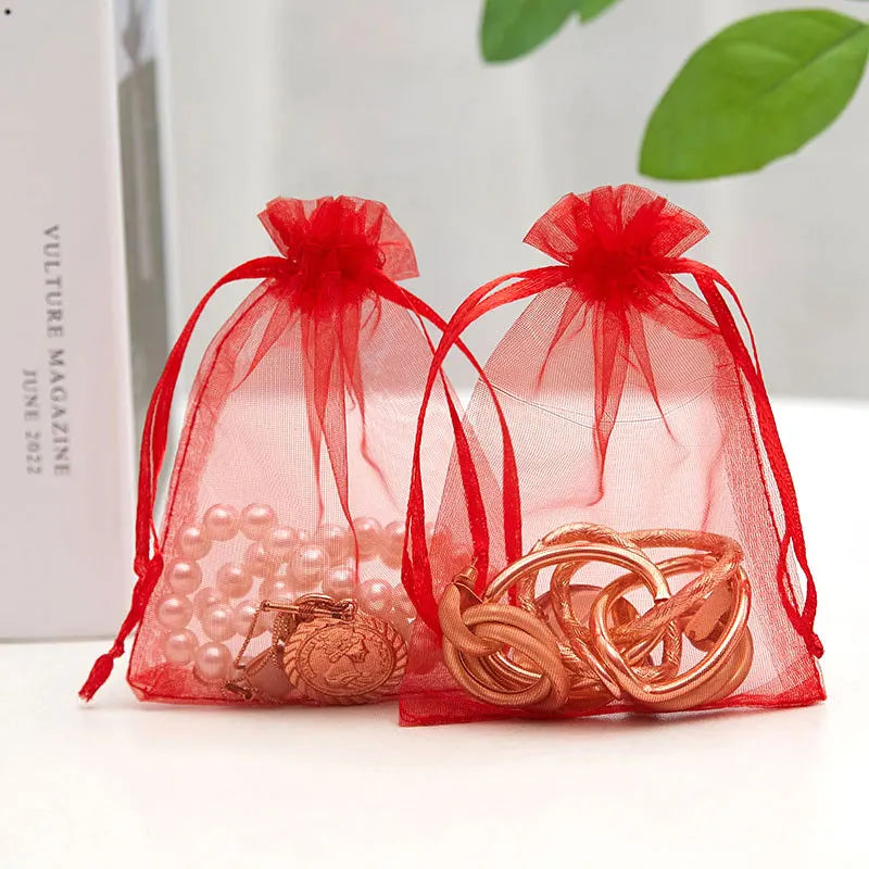 Colorful Organza Gift Bags for Jewelry and Party Decor