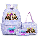 3Pcs/Set KPop Demon Hunter School Bags Girls Teens Rumi Mira Zoey Youth School Backpack Travel School Students Laptop Backpack