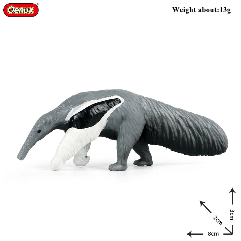 Oenux New Wild Animals Forest Orangutan Pigeon Hedgehog Aardvark Capybara Action Figure Model Figurines PVC Collection Kids Toy