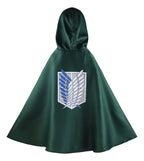 Anime Attack on Titan Cloak Shingeki No Kyojin Scouting Legion Cosplay Costume Green Cape Mens Clothes Women Halloween Christmas