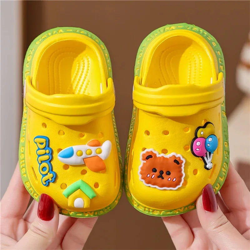 Kids Summer Hole Sandals Soft Cartoon Beach Shoes for Children