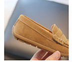 Boy Leather Shoe Fashion Solid Color Versatile Kids School Causal Single Shoes Breathable Non-slip Children Slip-on Flat Loafers