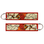 Anime Cute Animal Jet Tag Embroidery Keys Tag Women Keyring Cartoon Car Keys Fashion Jewelry Accessories Kids Gifts 1PCS