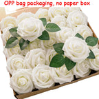 25pcs Artificial Flowers, Fake Flowers Roses W/stem For DIY Wedding Bouquets Centerpieces Arrangements Party Home Decorations