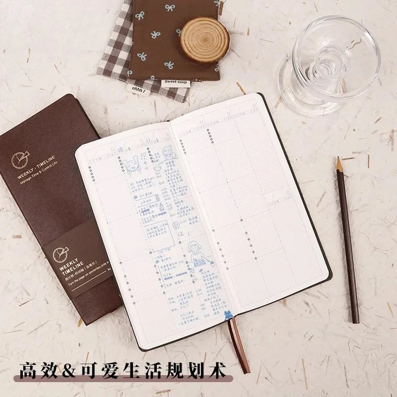 Portable Undated Planner – Weekly Monthly Daily Agenda Journal, Schedule Organizer Notepad for Office School, Stationery Gift for Students