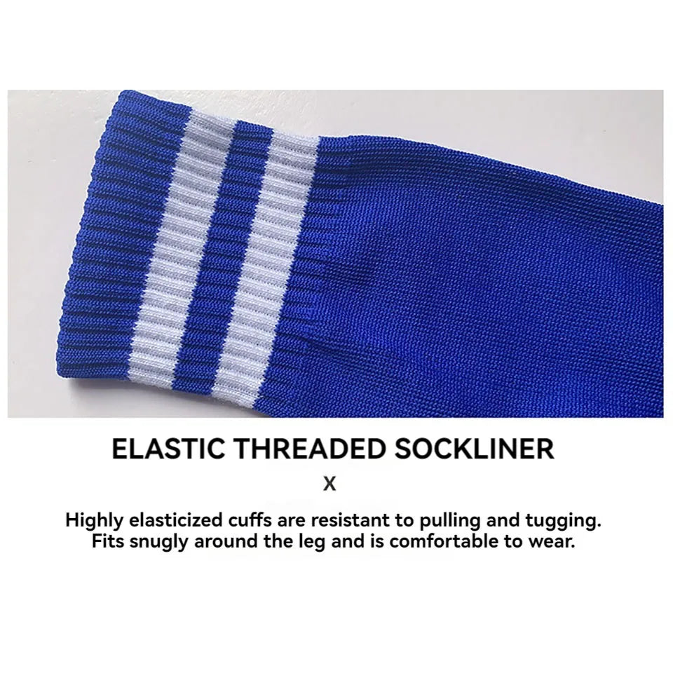 Loogdeel Soccer Socks Stretchy Compression Knee High Tube Socks Men Women Teens Kid Breathable Football Athletic Sports Socks