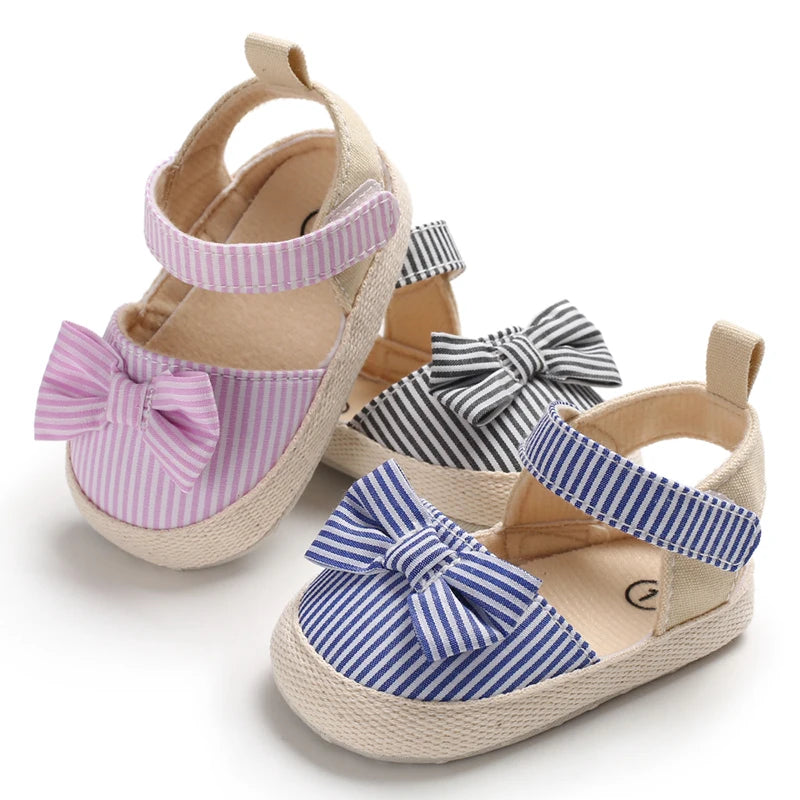 Baby Girl Summer Sandals Soft Sole Walking Shoes with Bow